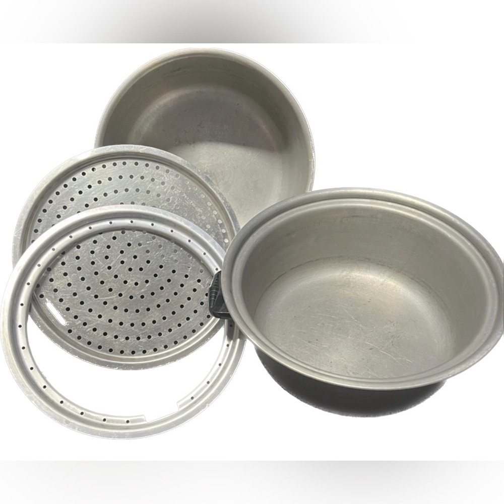 Vintage Wear-Ever Aluminum Stock Pot with inserts 824 and 834